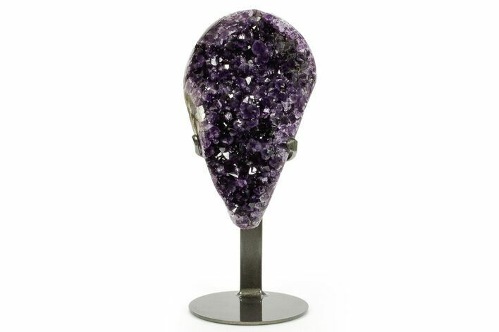 Deep-Purple Amethyst Geode With Metal Stand - Uruguay #364443